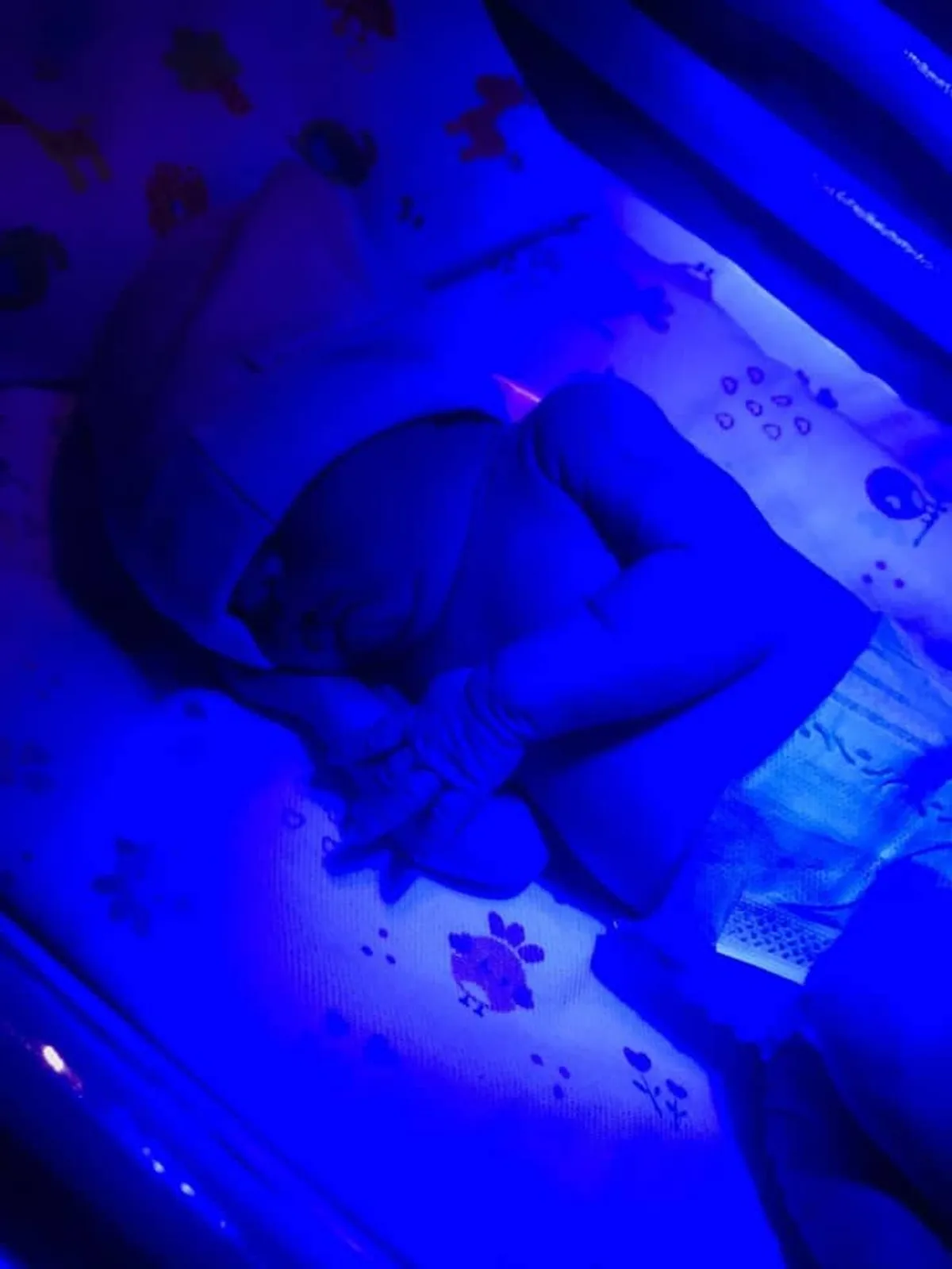 A baby in an incubator in the Neonatal and intensive care unit of Jerou hospital
